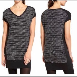 Athleta Black and White Sleeveless Sweater Dress